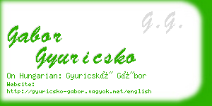 gabor gyuricsko business card